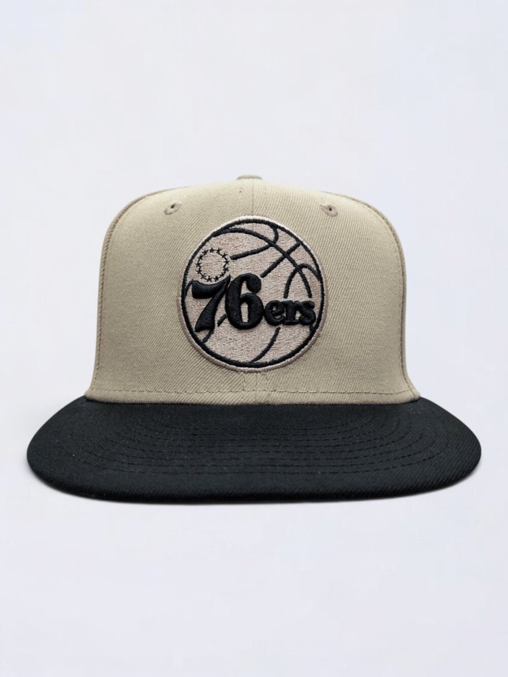 Philadelphia 76ers Hat Cap Snapback Tan Black 9FIFTY New Era NBA Basketball